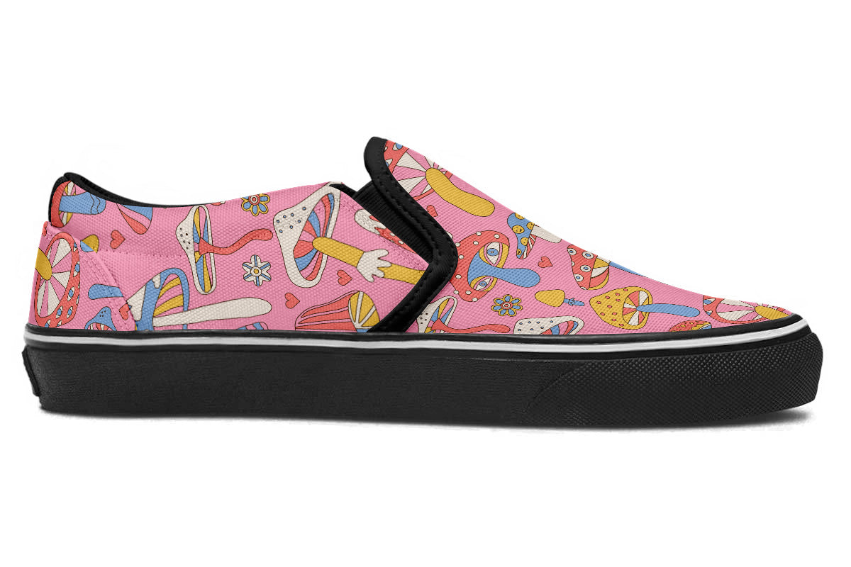 FUNKY MUSHROOMS SLIP ONS