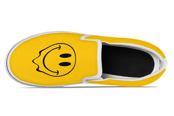 Acid Smiley Slip Ons