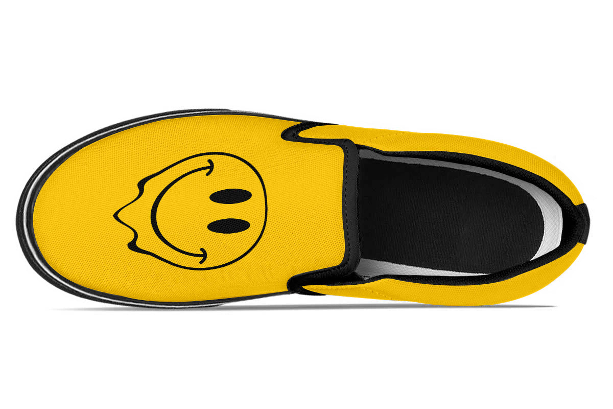 Acid Smiley Slip Ons