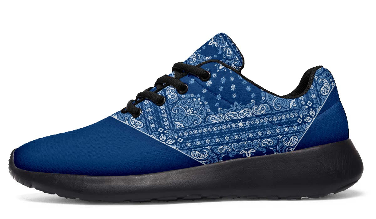 Blue Bandana Print Shoes - Black Soles
