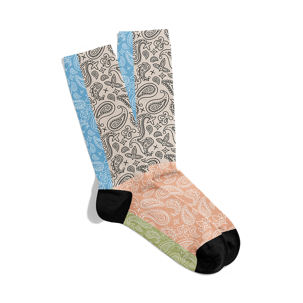 Mixed Pastel Paisley Socks