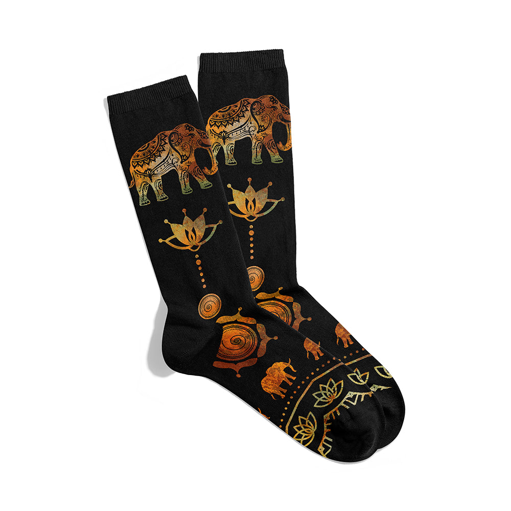 Ethnic Elephant B Socks