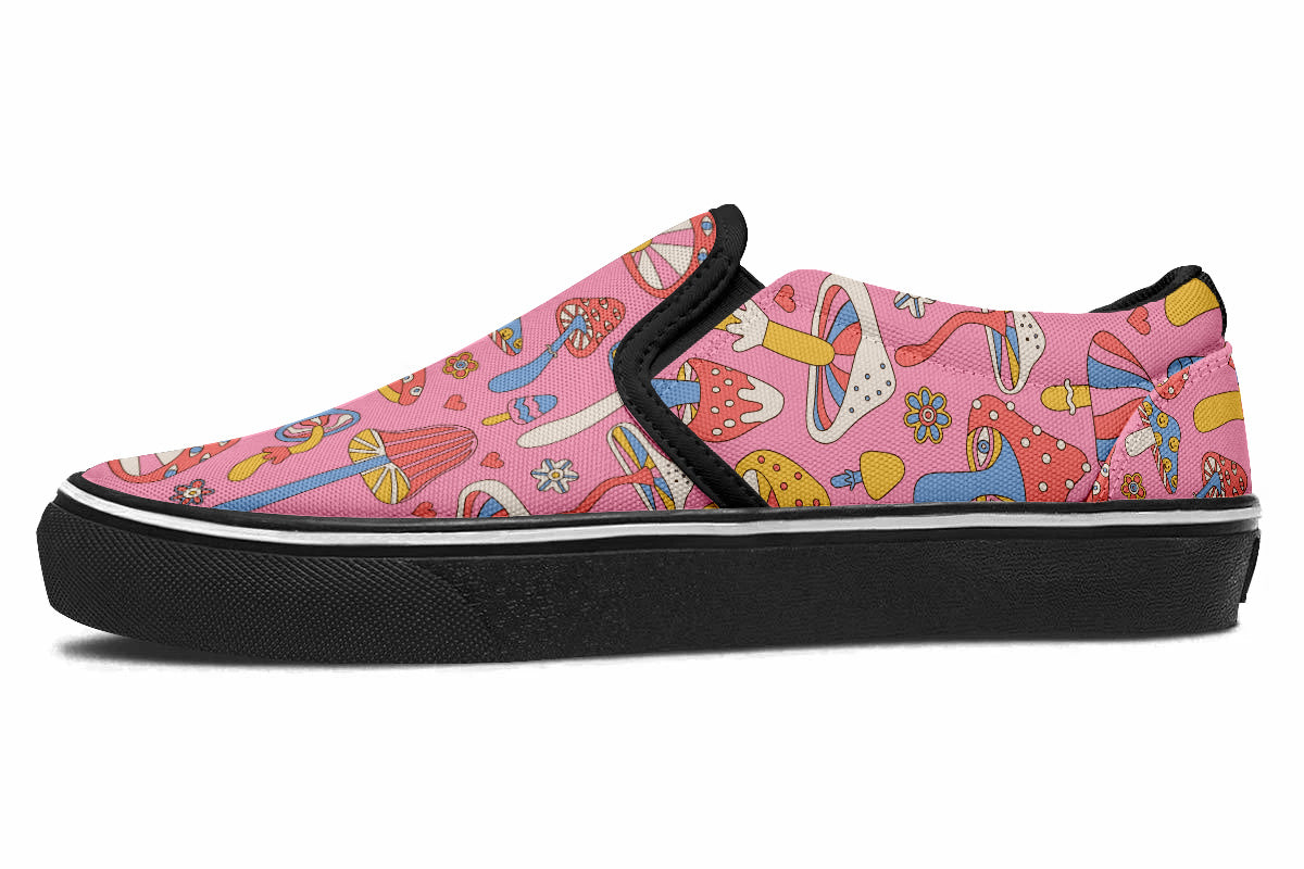 FUNKY MUSHROOMS SLIP ONS