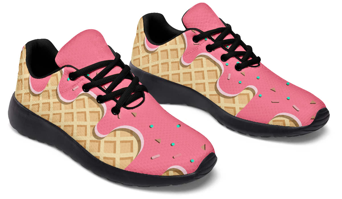 Ice Cream Sneakers: Ice Cream Illustration Sport Shoes