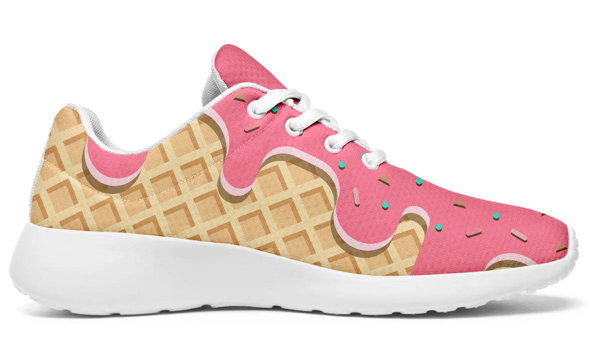 Ice Cream Sneakers: Ice Cream Illustration Sport Shoes