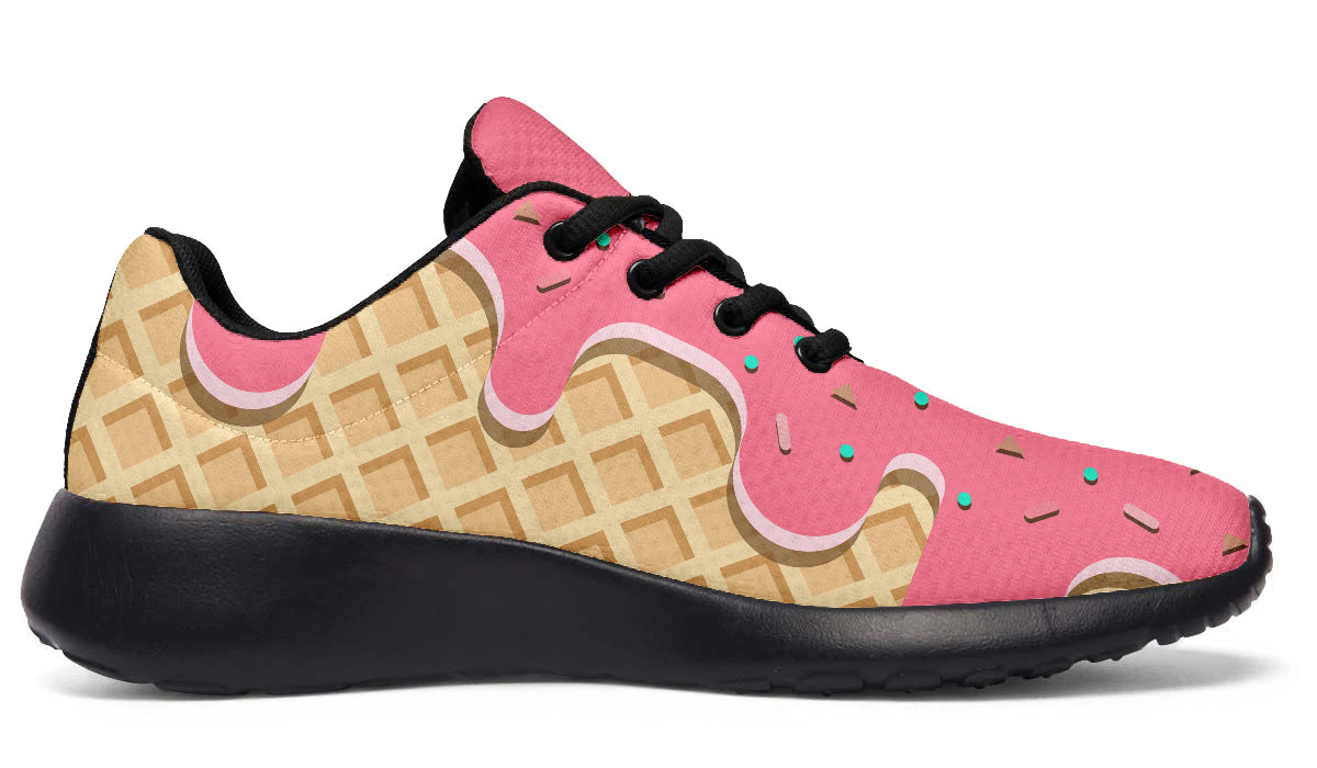 Ice Cream Sneakers: Ice Cream Illustration Sport Shoes