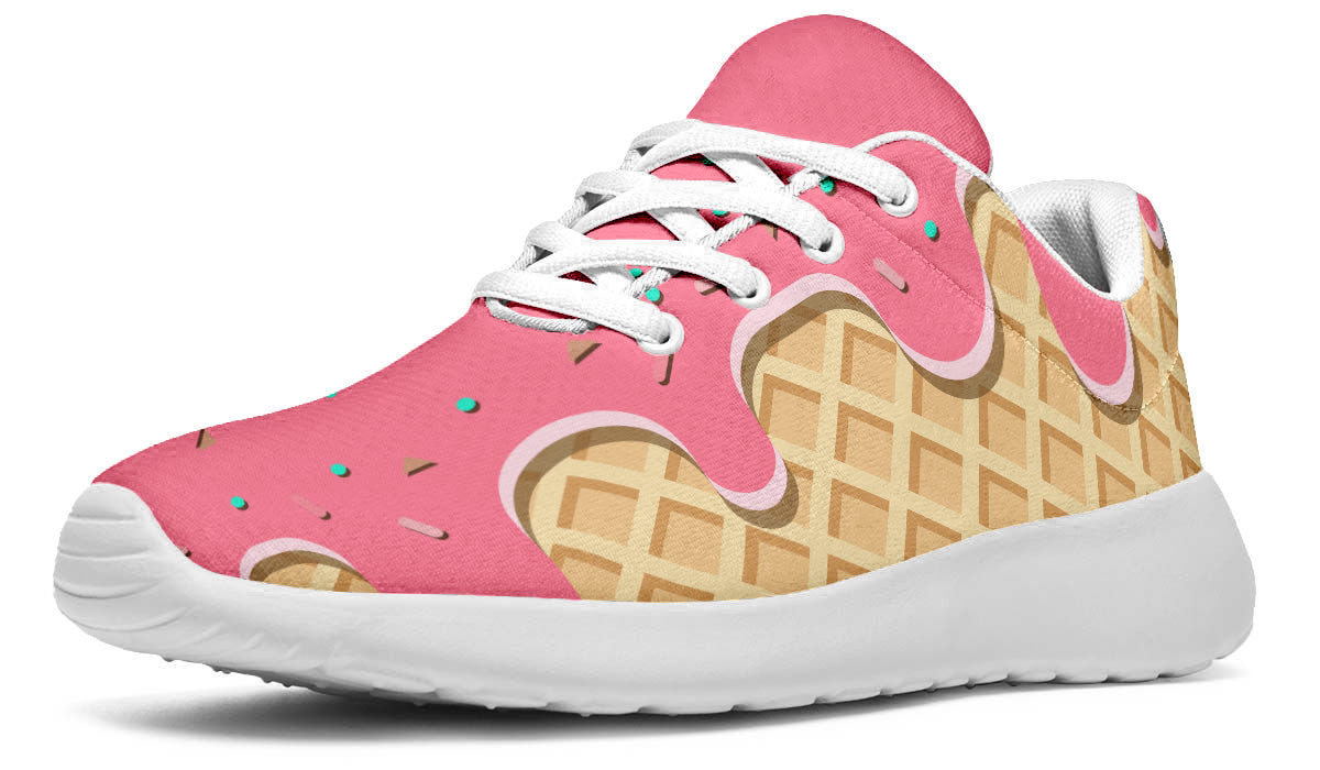 Ice Cream Sneakers: Ice Cream Illustration Sport Shoes