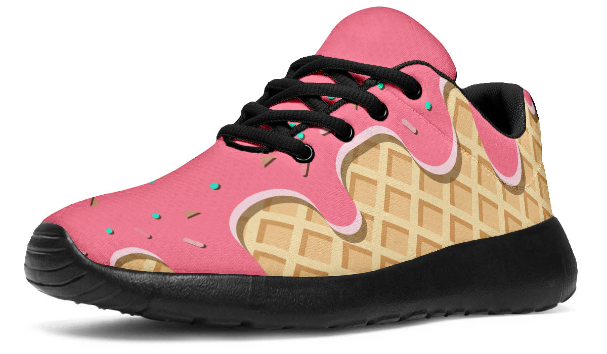 Ice Cream Sneakers: Ice Cream Illustration Sport Shoes
