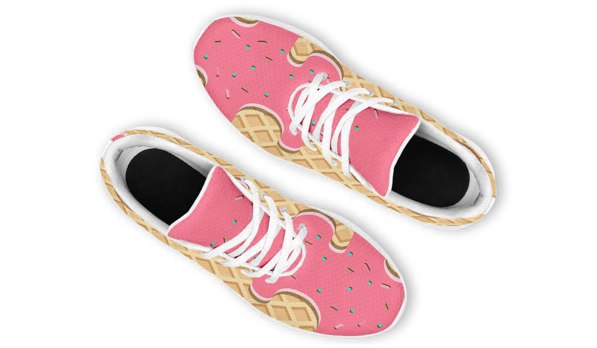 Ice Cream Sneakers: Ice Cream Illustration Sport Shoes