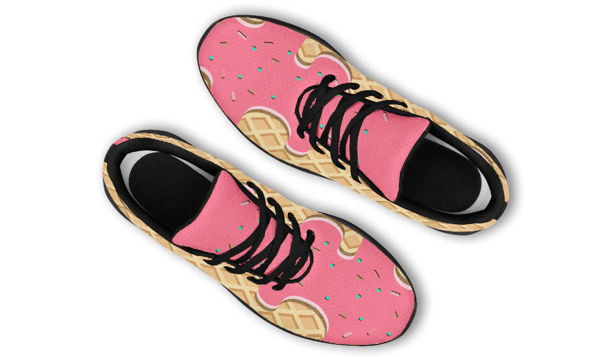 Ice Cream Sneakers: Ice Cream Illustration Sport Shoes