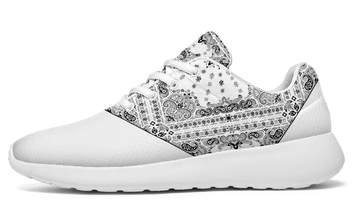 White Bandana Print Shoes - White Soles