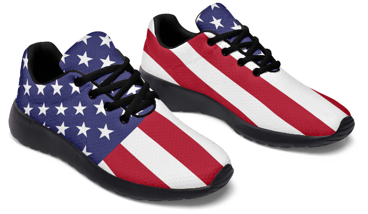 Custom Kiks USA Flag Shoes – Patriotic Red, White & Blue Sneakers