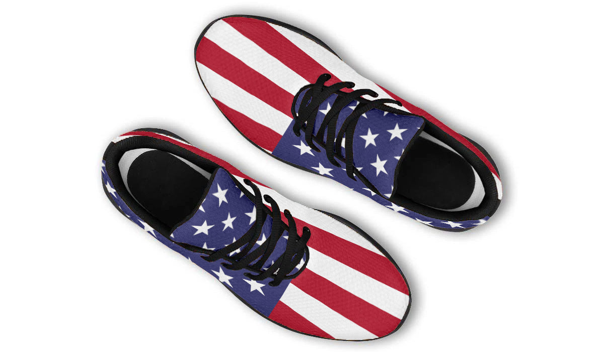 Custom Kiks USA Flag Shoes – Patriotic Red, White & Blue Sneakers