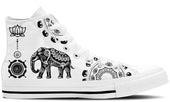 Ethnic Elephant White - CustomKiks Shoes