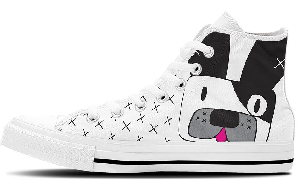 Frenchie White - CustomKiks Shoes