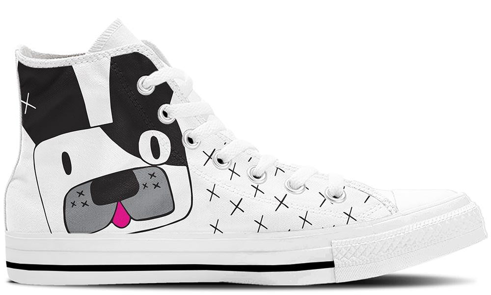 Frenchie White - CustomKiks Shoes