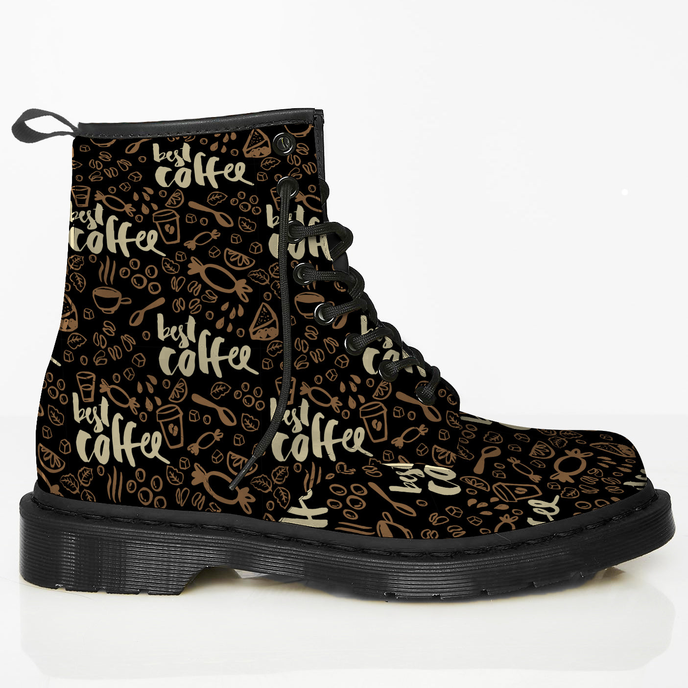 Coffee Boots - Vegan Leather Boots