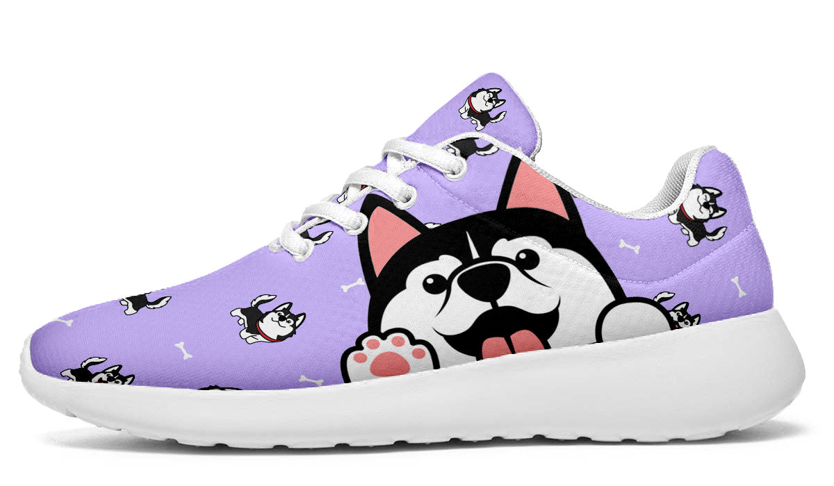 Siberian Husky Doodle Sneakers