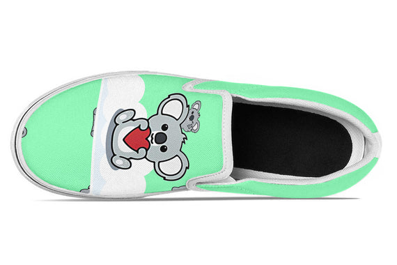 Koala Doodle Slip Ons