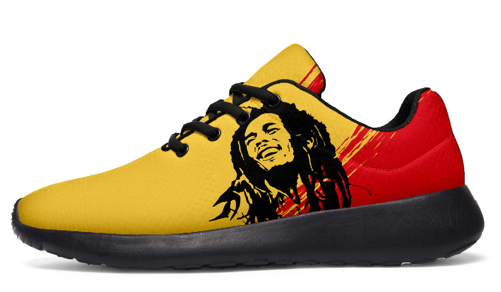 Bob Marley Sneakers - Rastafarian Sports Running Shoes – CustomKiks.com