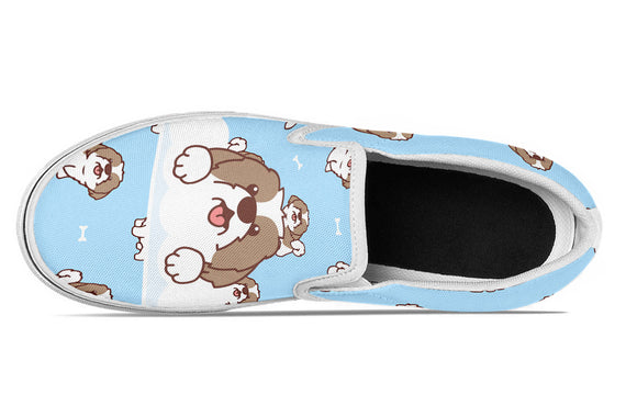 Shih Tzu Doodle Slip Ons