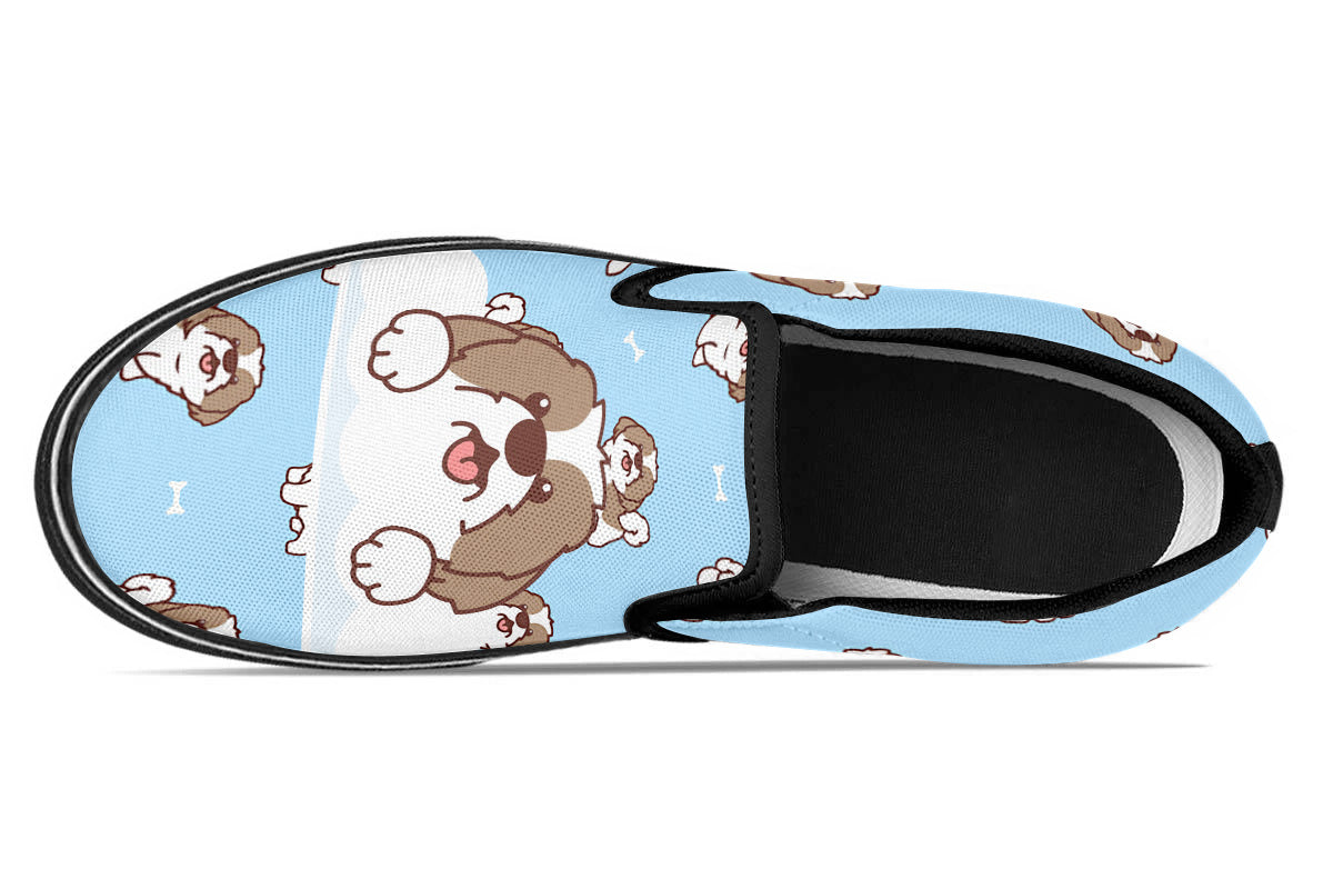 Shih Tzu Doodle Slip Ons