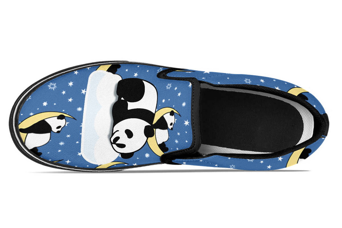 Panda Dreams Doodle Slip Ons