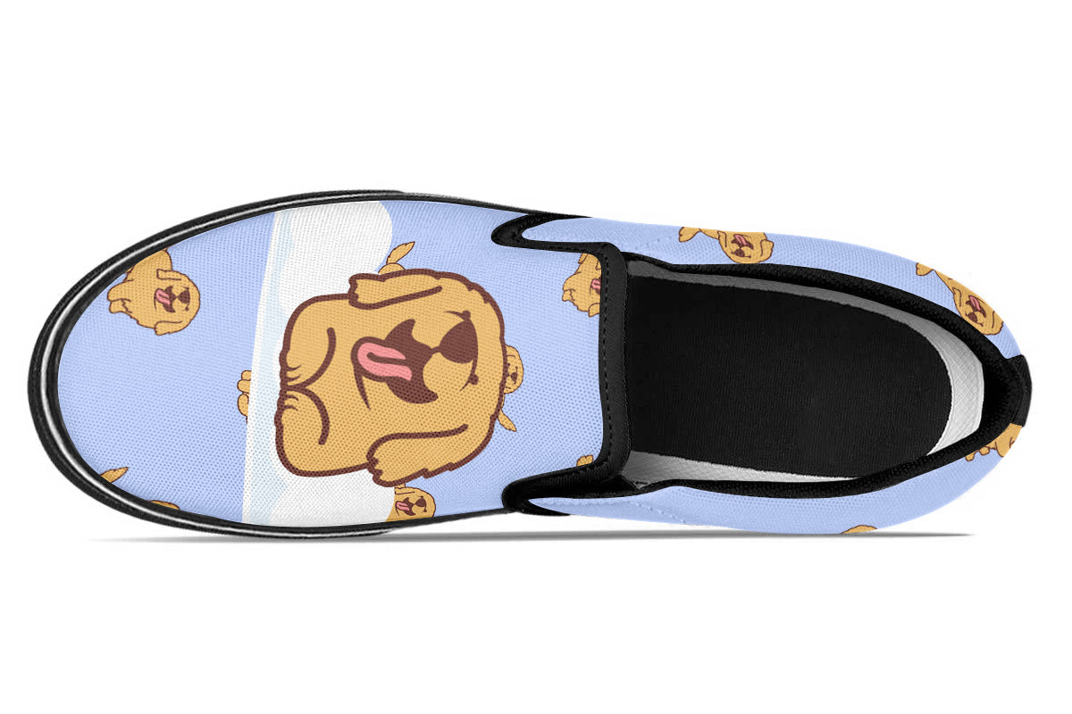 Golden Retriever Doodle Slip Ons