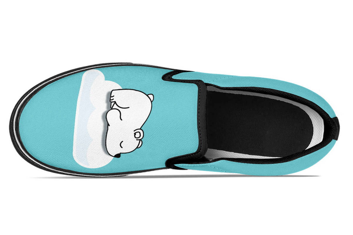 Polar Bear Doodle Slip Ons