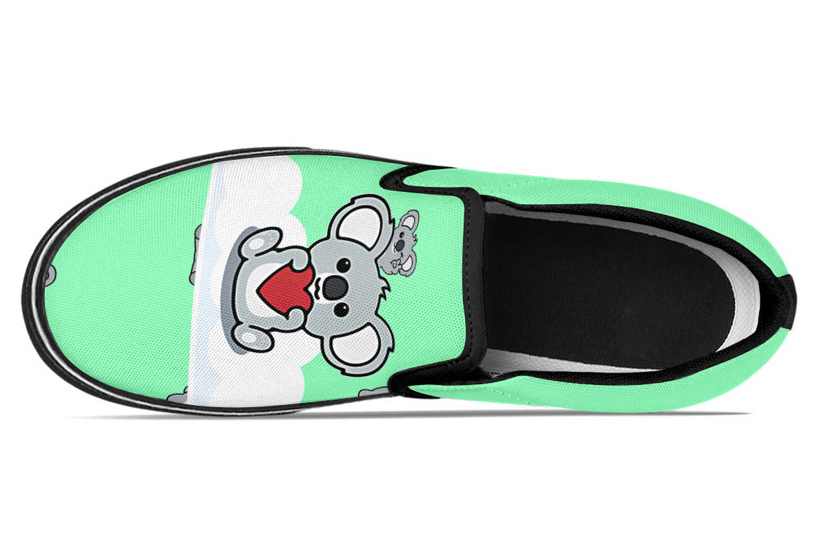 Koala Doodle Slip Ons