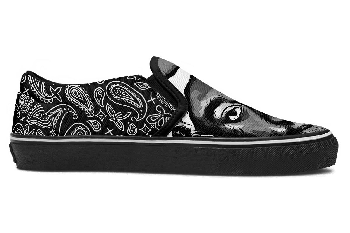 Tupac Shakur Slip Ons