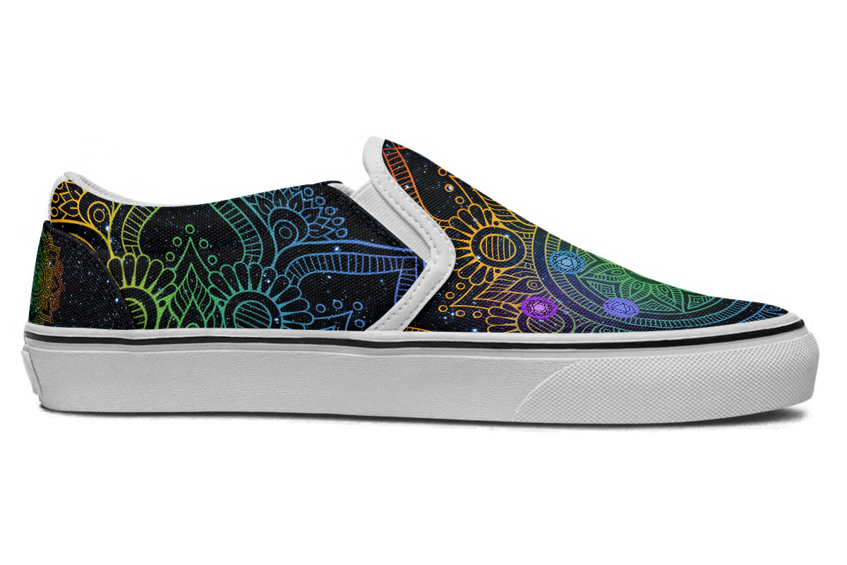Mandala Chakra Slip Ons