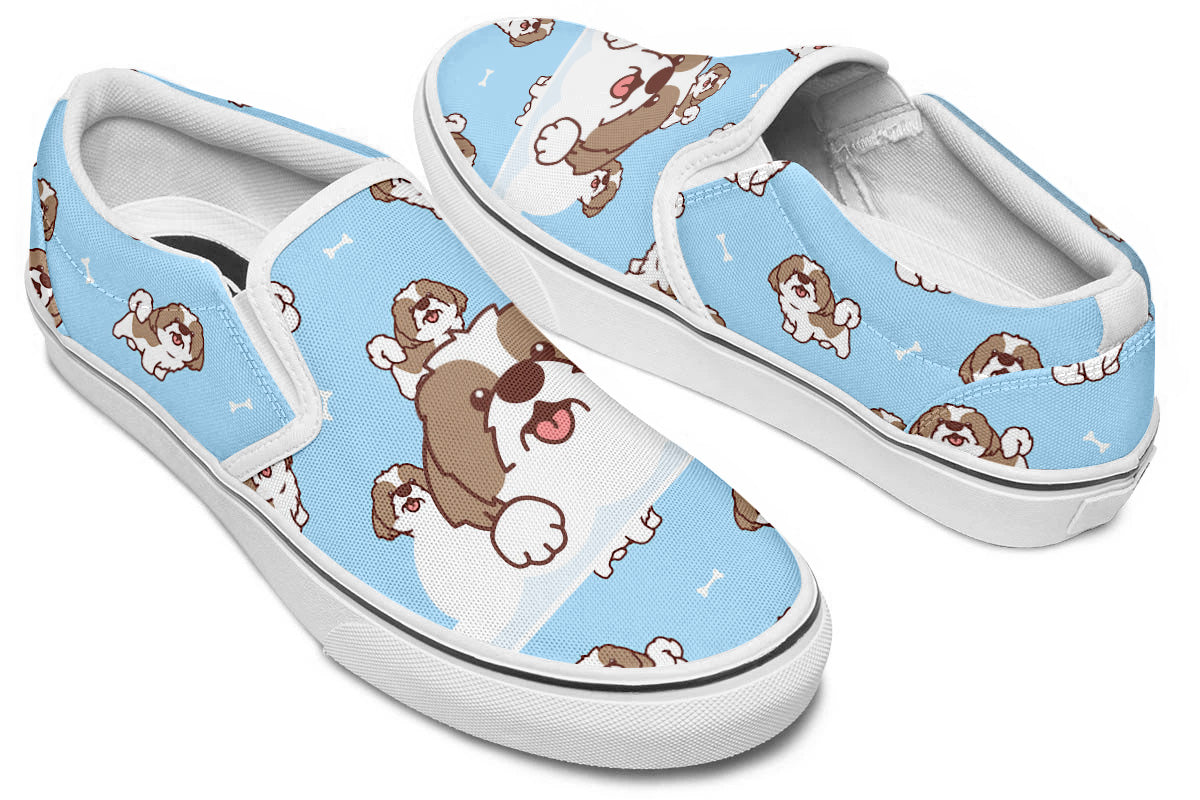 Shih Tzu Doodle Slip Ons