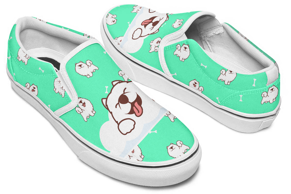 Samoyed Doodle Slip Ons