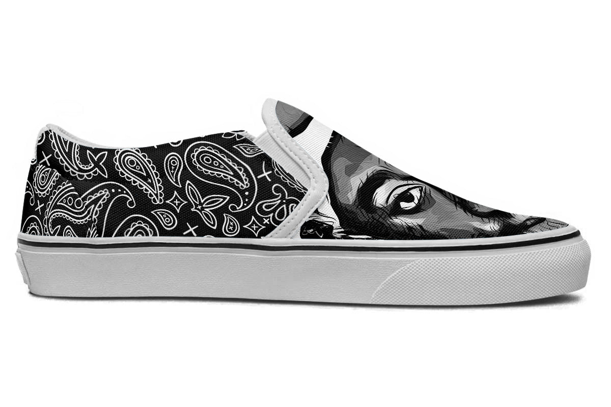 Tupac Shakur Slip Ons