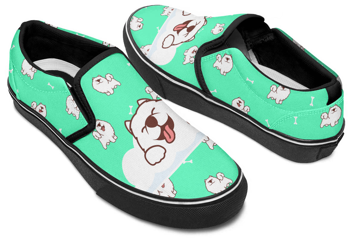 Samoyed Doodle Slip Ons