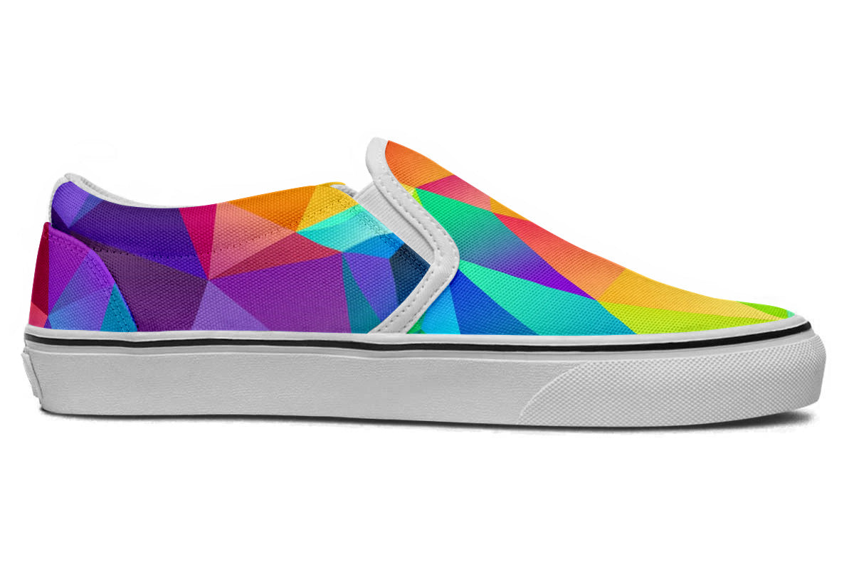 Multicolor Prism Slip Ons
