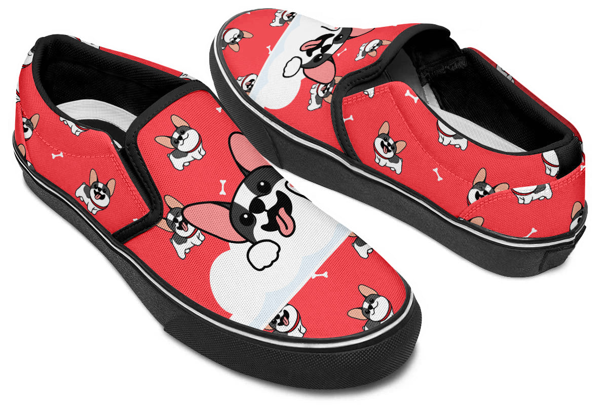French Bulldog Doodle Slip Ons