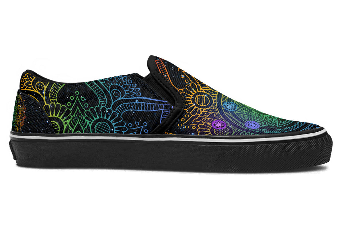 Mandala Chakra Slip Ons