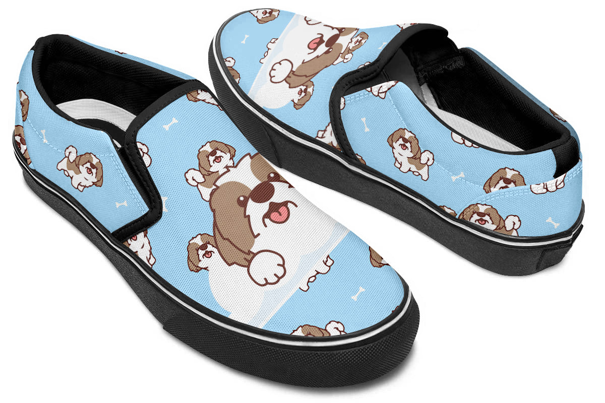 Shih Tzu Doodle Slip Ons