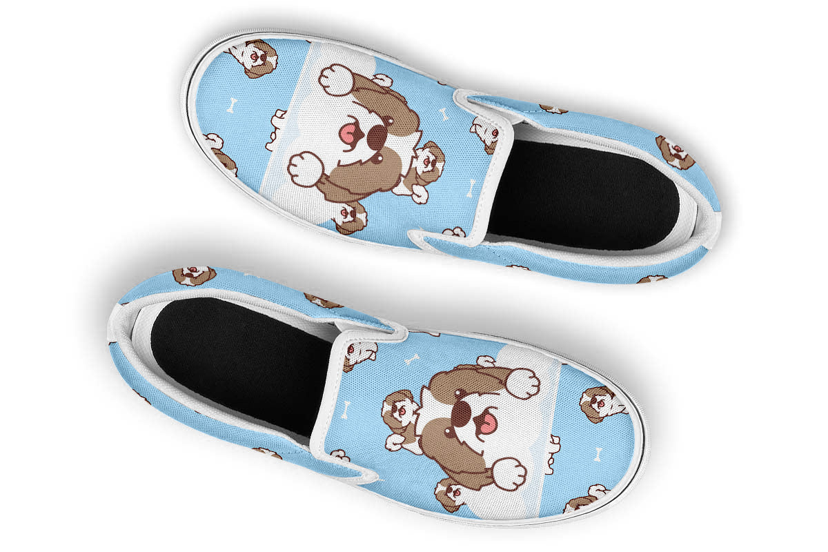 Shih Tzu Doodle Slip Ons