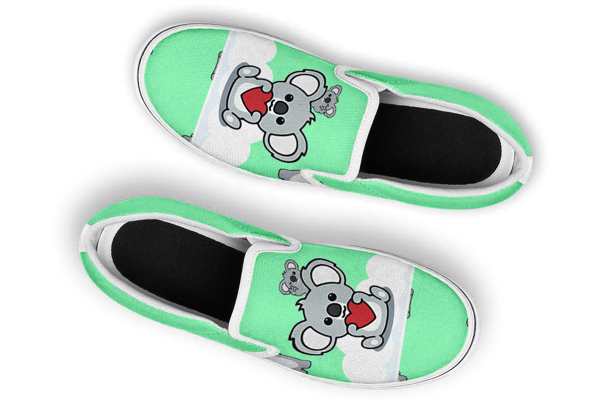 Koala Doodle Slip Ons