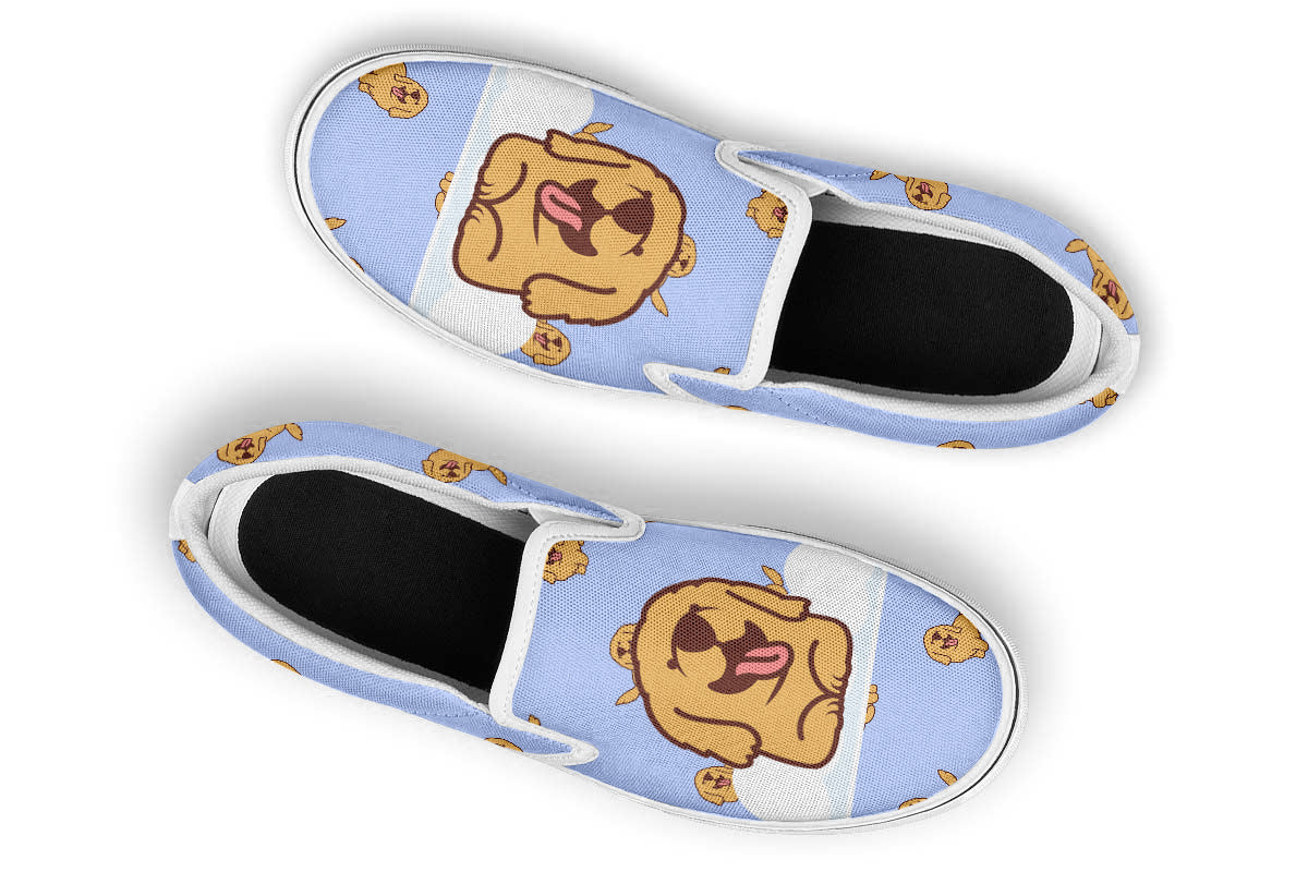 Golden Retriever Doodle Slip Ons