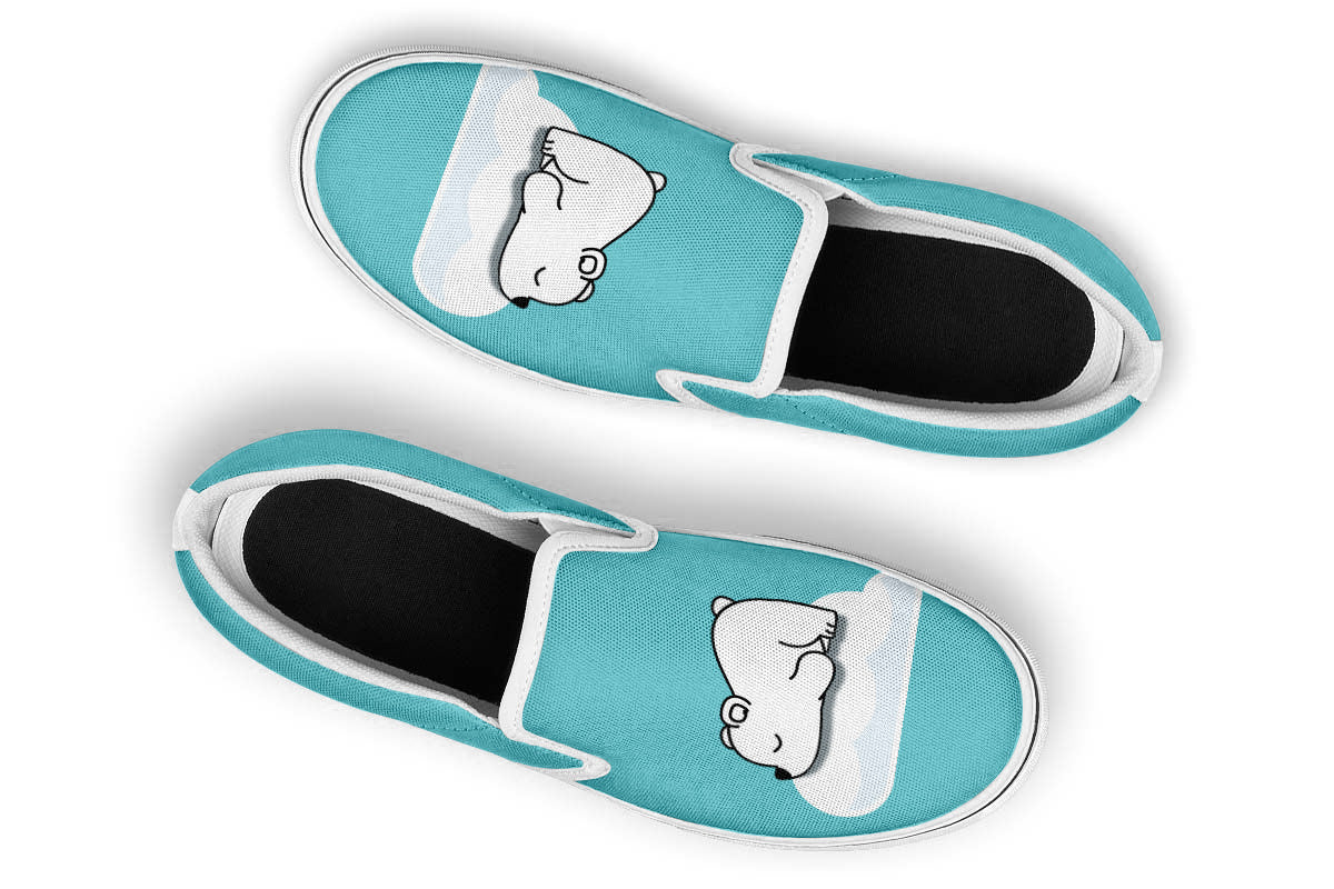 Polar Bear Doodle Slip Ons