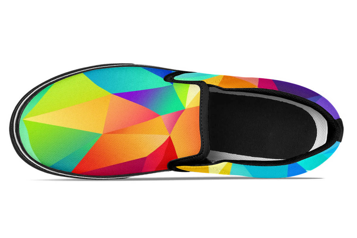 Multicolor Prism Slip Ons
