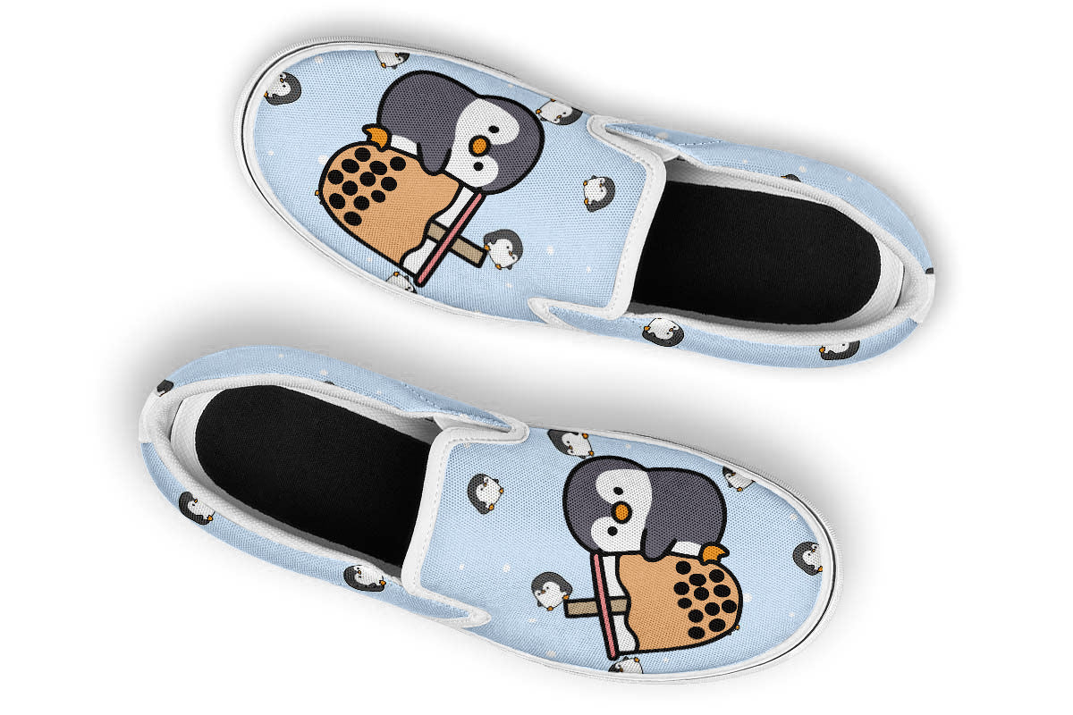 Penguin Doodle Slip Ons