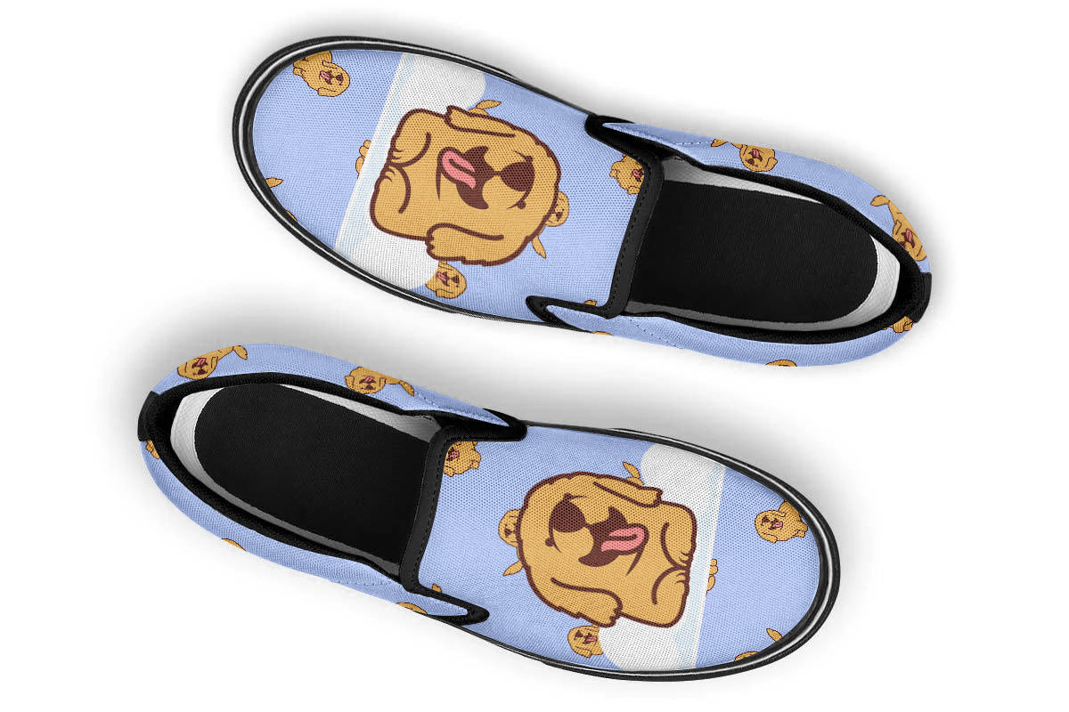 Golden Retriever Doodle Slip Ons