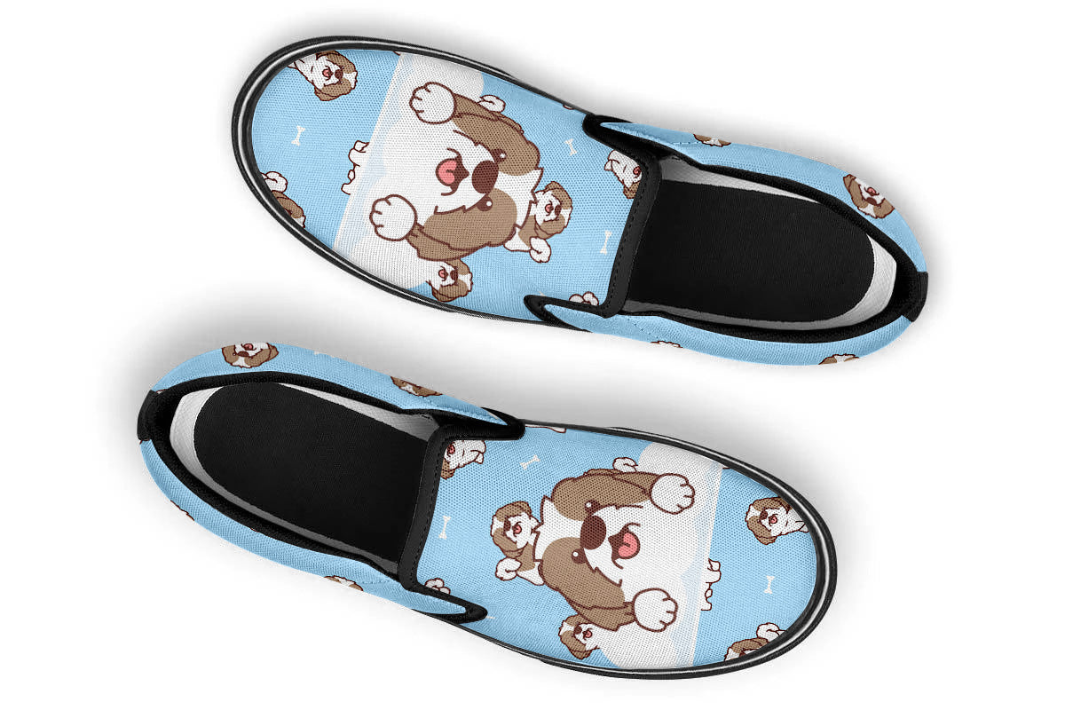 Shih Tzu Doodle Slip Ons