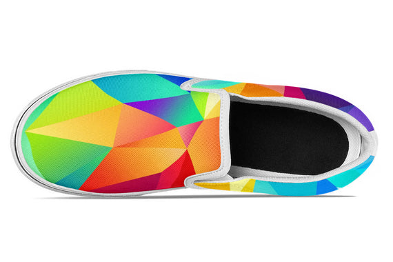 Multicolor Prism Slip Ons