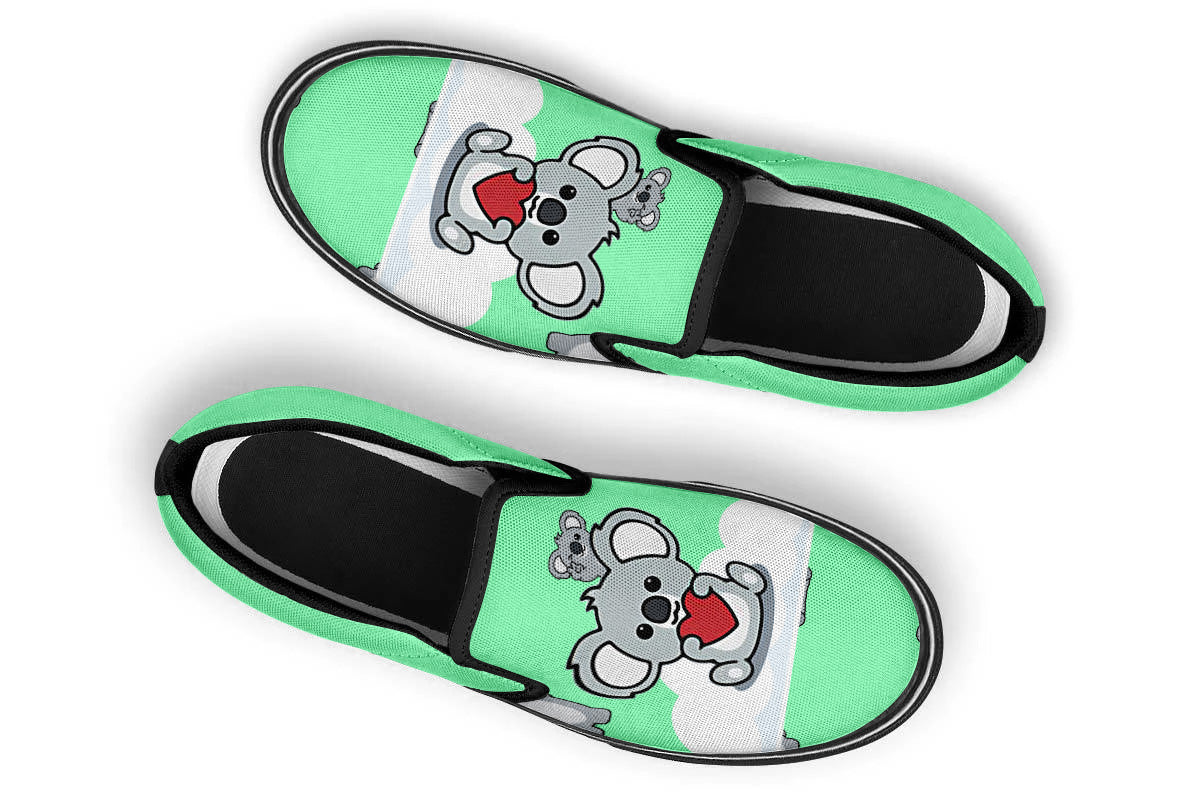 Koala Doodle Slip Ons